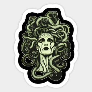 Gorgon Goddess Medusa by gnarly Sticker